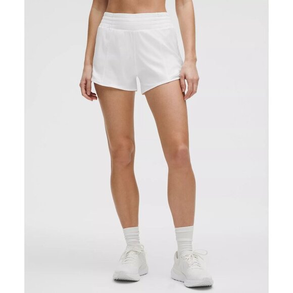 Hotty Hot High Rise Short 4" Lined - White - Picture 1 of 4